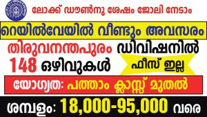 Southern Railway Trivandrum Division Recruitment 2020